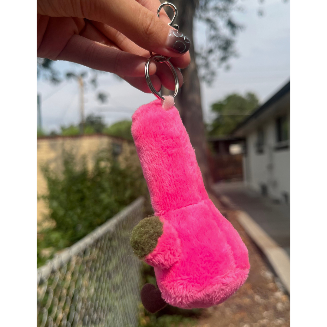 Neon Pink BongPal Keychain