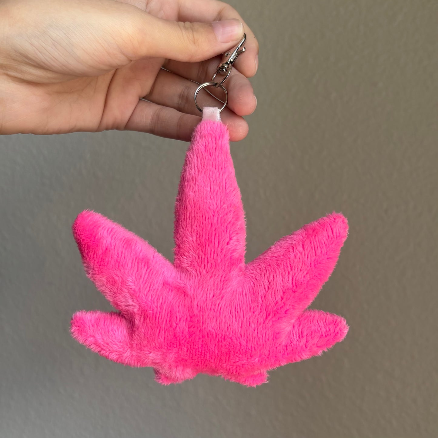 Pink Leaf Keychain